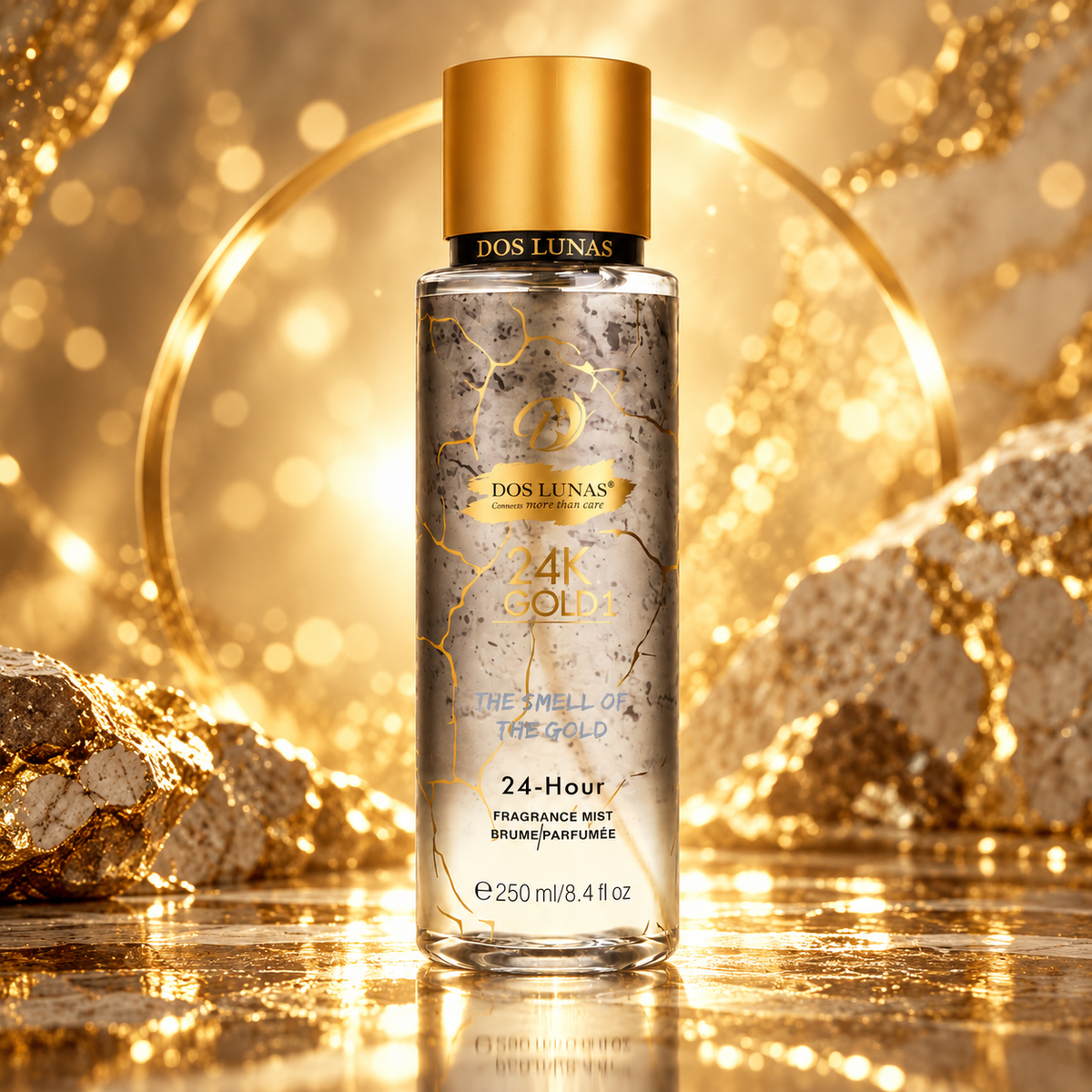 صورة توضيحية لطريقة استخدام معطر 24K Gold 1 من DOS LUNAS