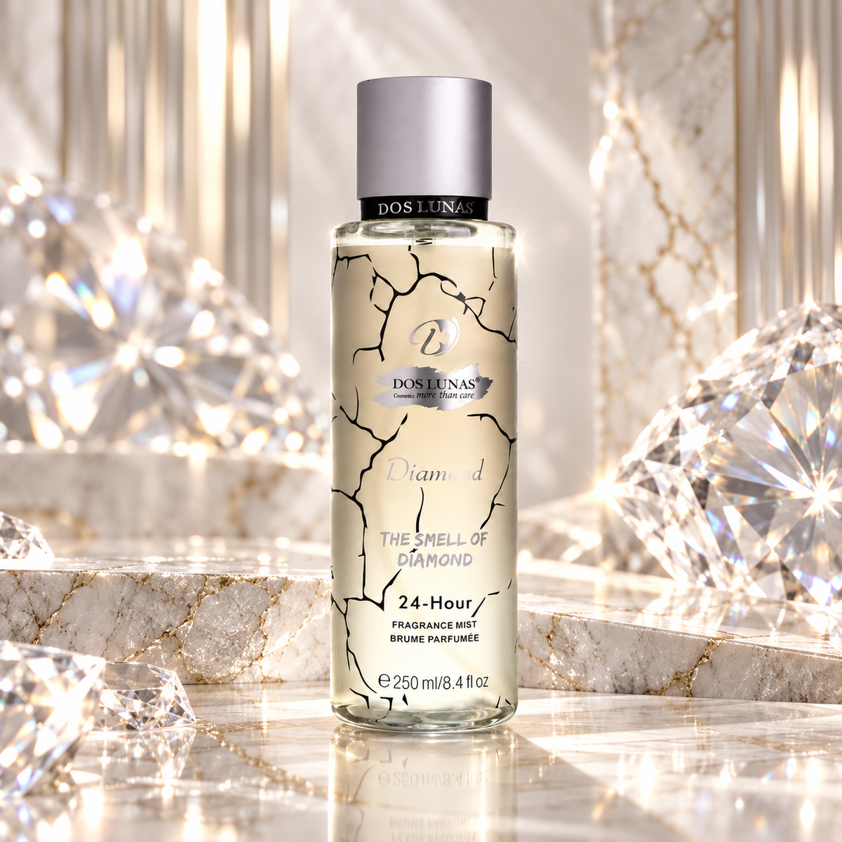 صورة توضيحية لطريقة استخدام معطر Diamond من DOS LUNAS