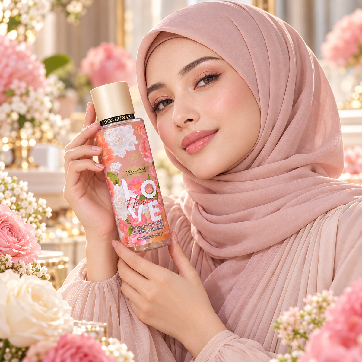 رذاذ معطر الشعر والجسم Love Flower من DOS LUNAS