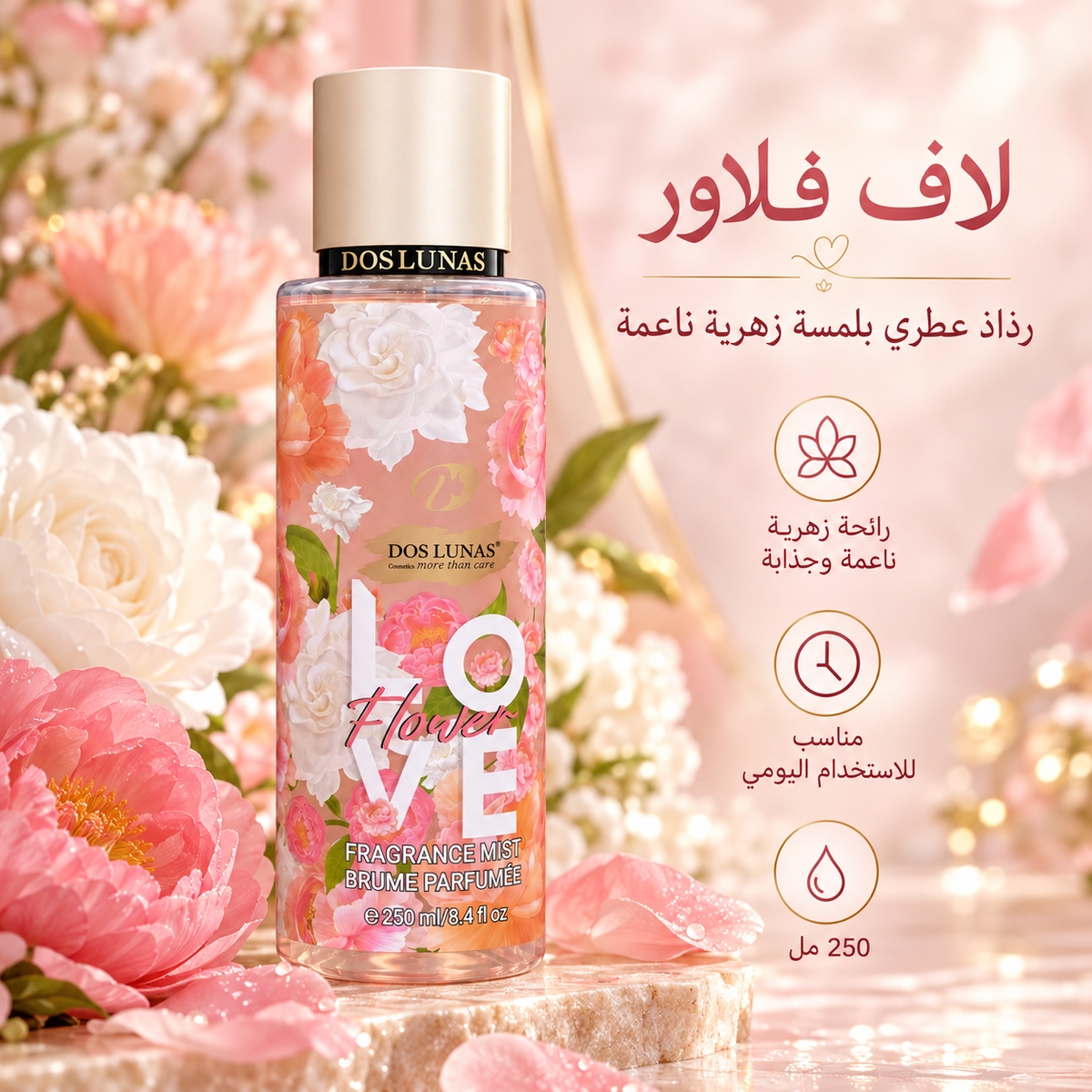 معطر Love Flower من DOS LUNAS للرجال والنساء — 250 مل