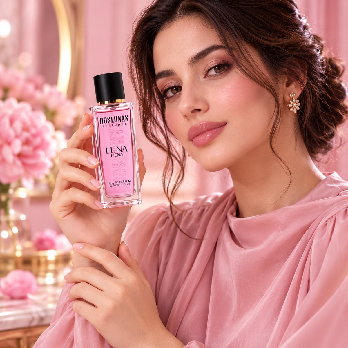 امرأة تحمل عطر DOS LUNAS Luna Liena 78 أو دو بارفان