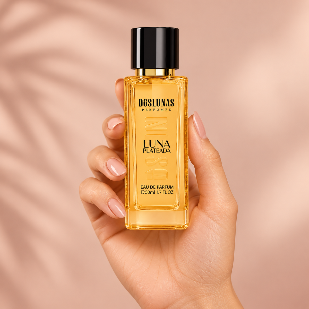 زجاجة عطر DOS LUNAS Luna Plateada 16 أو دو بارفان سعة 50 مل ممسوكة باليد